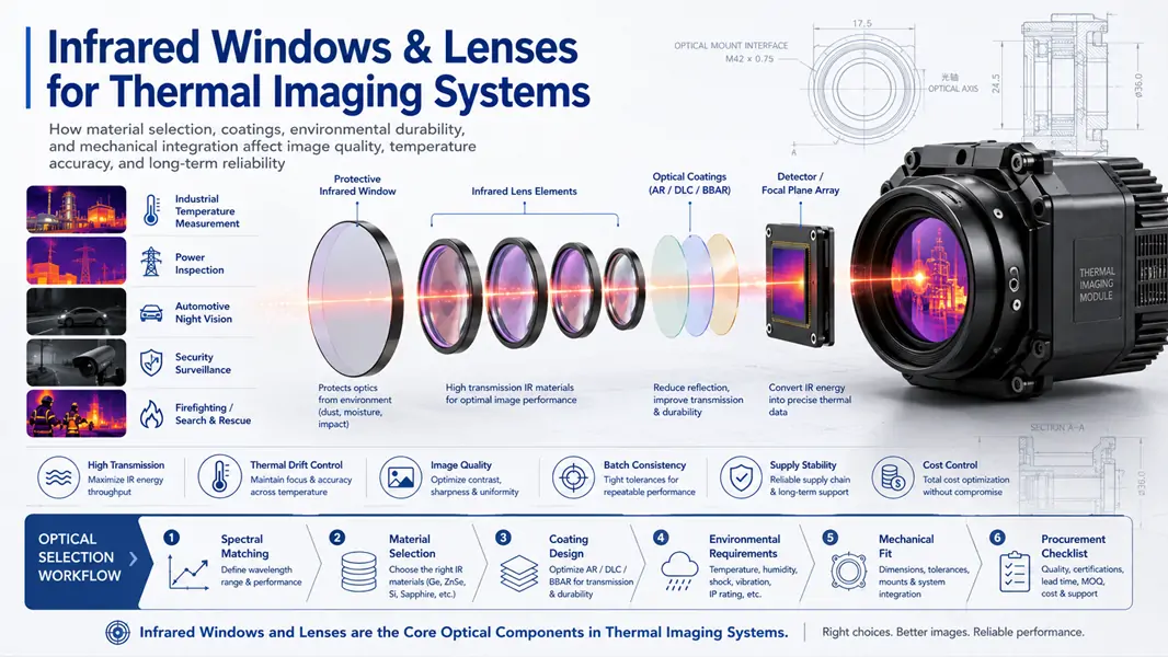 Infrared lenses for thermal imaging systems material coating and MWIR LWIR selection guide