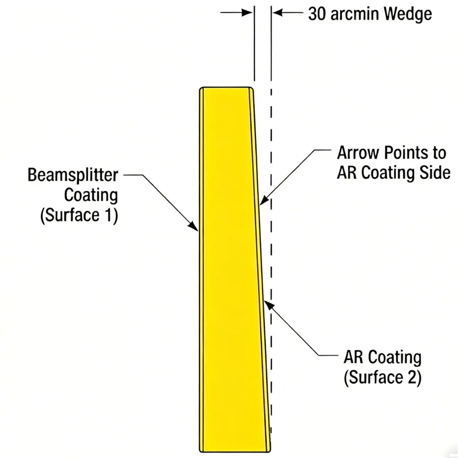 ZnSe plate beamsplitter for CO2 laser beam splitting and infrared beam sampling