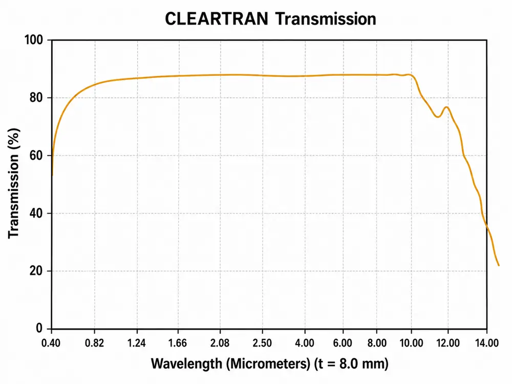 Cleartran ZnS optical detail for multispectral lens material review and drawing-based RFQ support